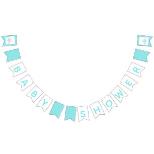 Baby shower för mor- och babyvitbjörn vimplar