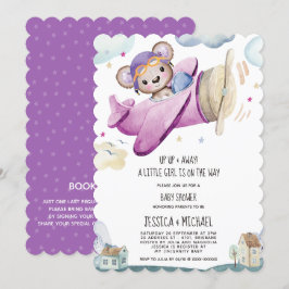 Baby Shower för Nalle-flygplan Inbjudningar