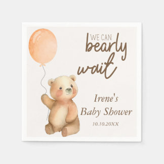 Baby Shower för Nalle för väntetid för kute-fack Pappersservett