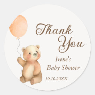 Baby Shower för Nalle för väntetid för kute-fack Runt Klistermärke