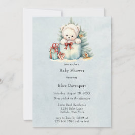 Baby Shower för Nalle under jul Inbjudningar