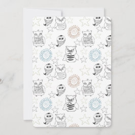 Baby Shower för Natt Uggla Inbjudningar