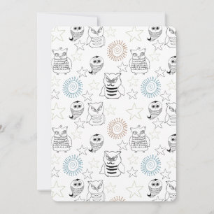 Baby Shower för Natt Uggla Inbjudningar