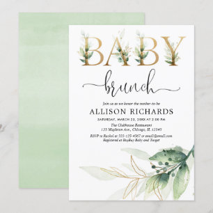 Baby shower för neutralt för gender för inbjudningar