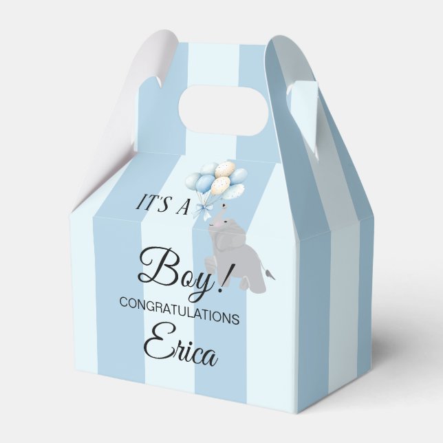 Baby Shower för Pojke 10cm b x 6cm d x 13cm h Presentaskar (Framsidan Sidan)