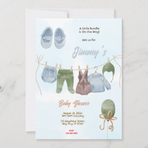 Baby Shower för Pojke Inbjudningar