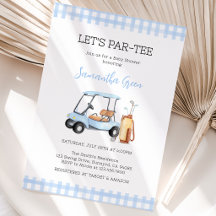 Baby Shower för pojke med golf-tema