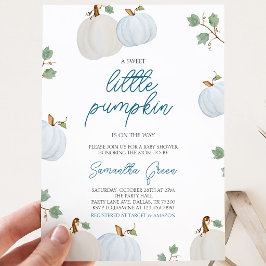 Baby Shower för Pojke med Pumpa Inbjudningar