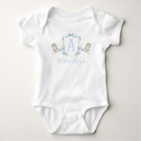 Baby Shower för Preppy Southern Blue Stork Boy