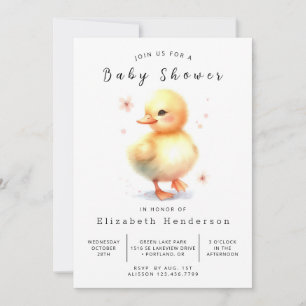 Baby Shower för redigerbar Anka-babykläder för fli Inbjudningar