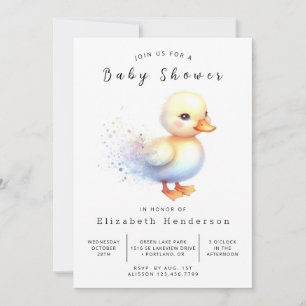 Baby Shower för redigerbar Anka-babykläder för fli Inbjudningar