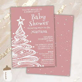 Baby Shower för Rosa Baby  Boho Inbjudningar