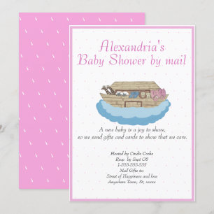 Baby Shower för Rosa Noah Ark via e-postinbjudan Inbjudningar