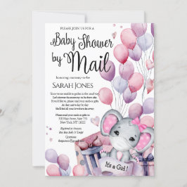 Baby Shower för Rosa-pratbubblor för flickor per p Inbjudningar