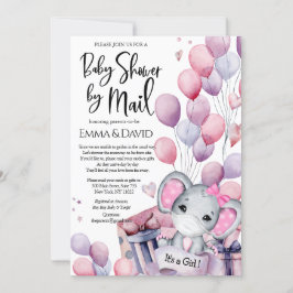 Baby Shower för Rosa-pratbubblor för flickor per p Inbjudningar