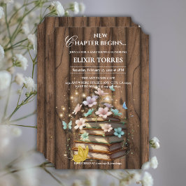 Baby Shower för Rustic Magic Storybooks Inbjudningar