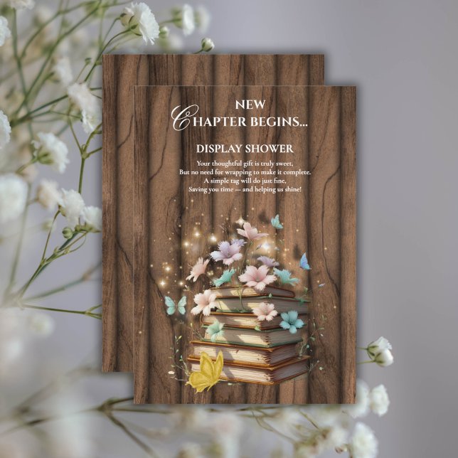 Baby Shower för Rustic Magic Storybooks Tilläggskort (Skapare uppladdad)