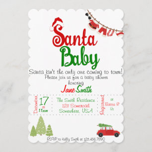 Baby Shower för Santa Baby Inbjudningar