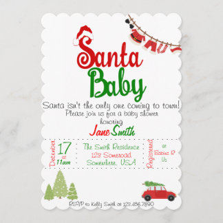 Baby Shower för Santa Baby Inbjudningar