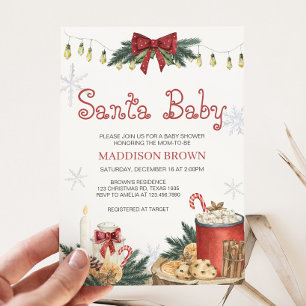 Baby Shower för Santa Baby Inbjudningar