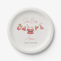 Baby Shower för Santa Baby Red Clothes Winter Boy