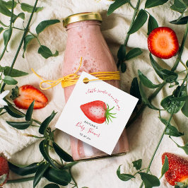 Baby Shower för små sötnos jordgubbsbarn Gåvor Etiketter