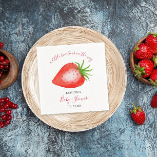 Baby Shower för små sötnos jordgubbsbarn Pappersservett