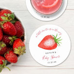 Baby Shower för små sötnos jordgubbsbarn Underlägg Papper Rund<br><div class="desc">Fira i stil med dessa söta och mycket trendig babydusch underlägg. Utformningen är enkel att anpassa med din speciella händelsetext och dina gäster blir glada när de ser dessa fantastiska underlägg. Matchande objekt finns i samlingen.</div>