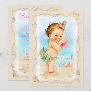 Baby shower för snäcka för Conch för Inbjudningar