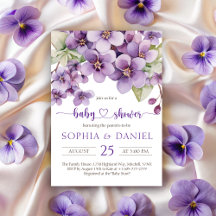 Baby Shower för sommarblodsblommor, Lila Violet Fl