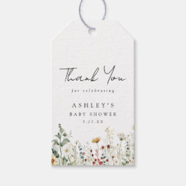 Baby Shower för sommarblomma Fält Presentetikett