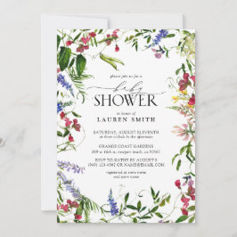 Baby Shower för sommarblomma Inbjudningar