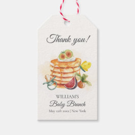 Baby Shower för sommarfrukt i Pancake Nappar Brunc Presentetikett