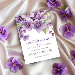 Baby Shower för sommarskörd, delikat violetta Lilo Spara Datumet