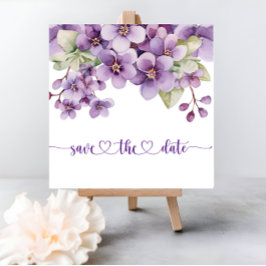 Baby Shower för sommarskörd, delikat violetta Lilo Spara Datumet