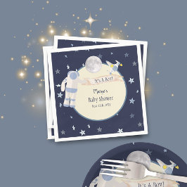 Baby Shower för Space Baby-astronaut Pappersservett