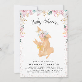 Baby Shower för Sweet Mamma & Baby Bunnies Inbjudningar