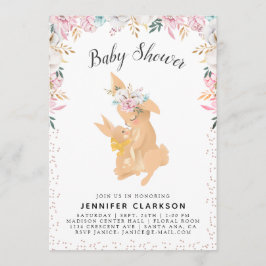 Baby Shower för Sweet Mamma & Baby Bunnies Inbjudningar