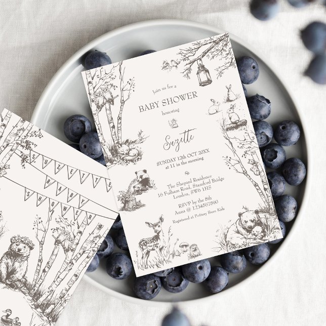 Baby Shower för träddjur Inbjudningar (Skapare uppladdad)