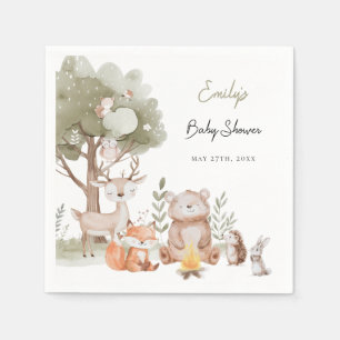 Baby Shower för träddjur Pappersservett