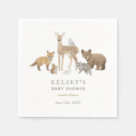 Baby Shower för träddjur Pappersservett