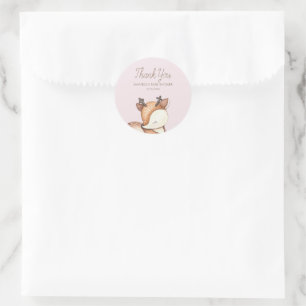 Baby Shower för träddjur Runt Klistermärke