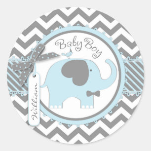 Baby shower för tryck för sparre för runt klistermärke