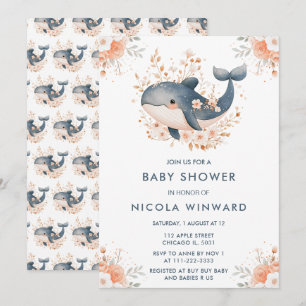 Baby Shower för val av Blommigt Inbjudningar
