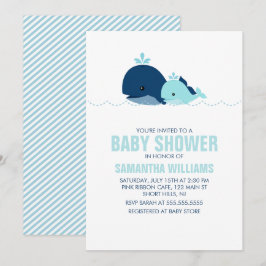 Baby Shower för val av mamma och Baby {blue} Inbjudningar