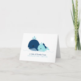 Baby Shower för val av mamma och Baby {blue} Tack Kort