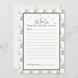 Baby Shower för Varg för Cute Winter Arktis Inbjudningar