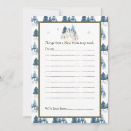 Baby Shower för Varg för Cute Winter Arktis Inbjudningar