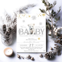 Baby Shower för Vinter Modern Barly Wait Neutralt