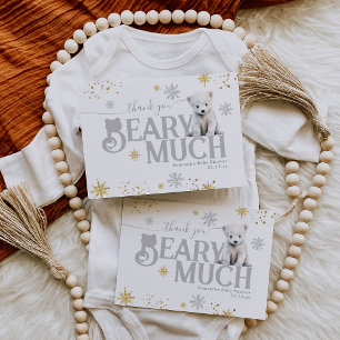 Baby Shower för Vinter Modern Barly Wait Neutralt Tack Kort